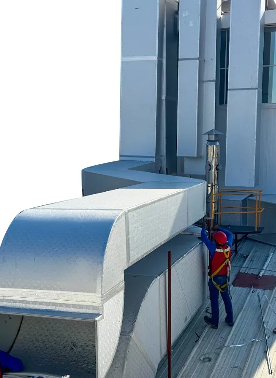 Instalación de ducto industrial